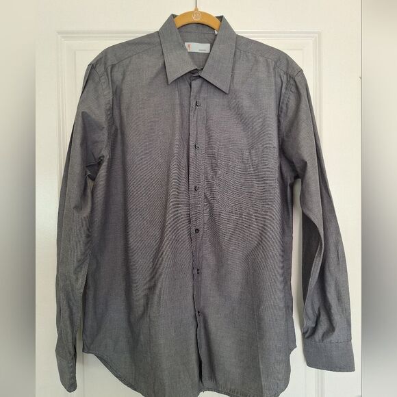 Missoni cotton button shirt charcoal gray long sleeves Size 16.5 42 - Picture 1 of 9